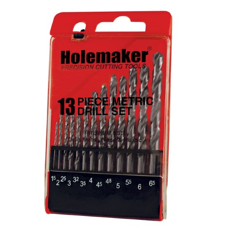 HOLEMAKER JOBBER DRILL SET HSS 118 SPLIT POINT 13PCE 1.5 - 6.5MM